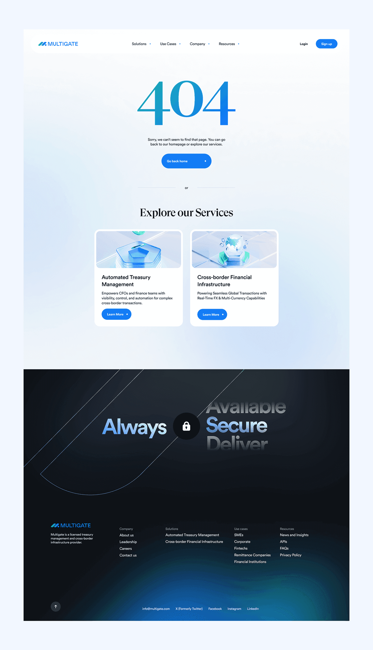 Multigate Error Page