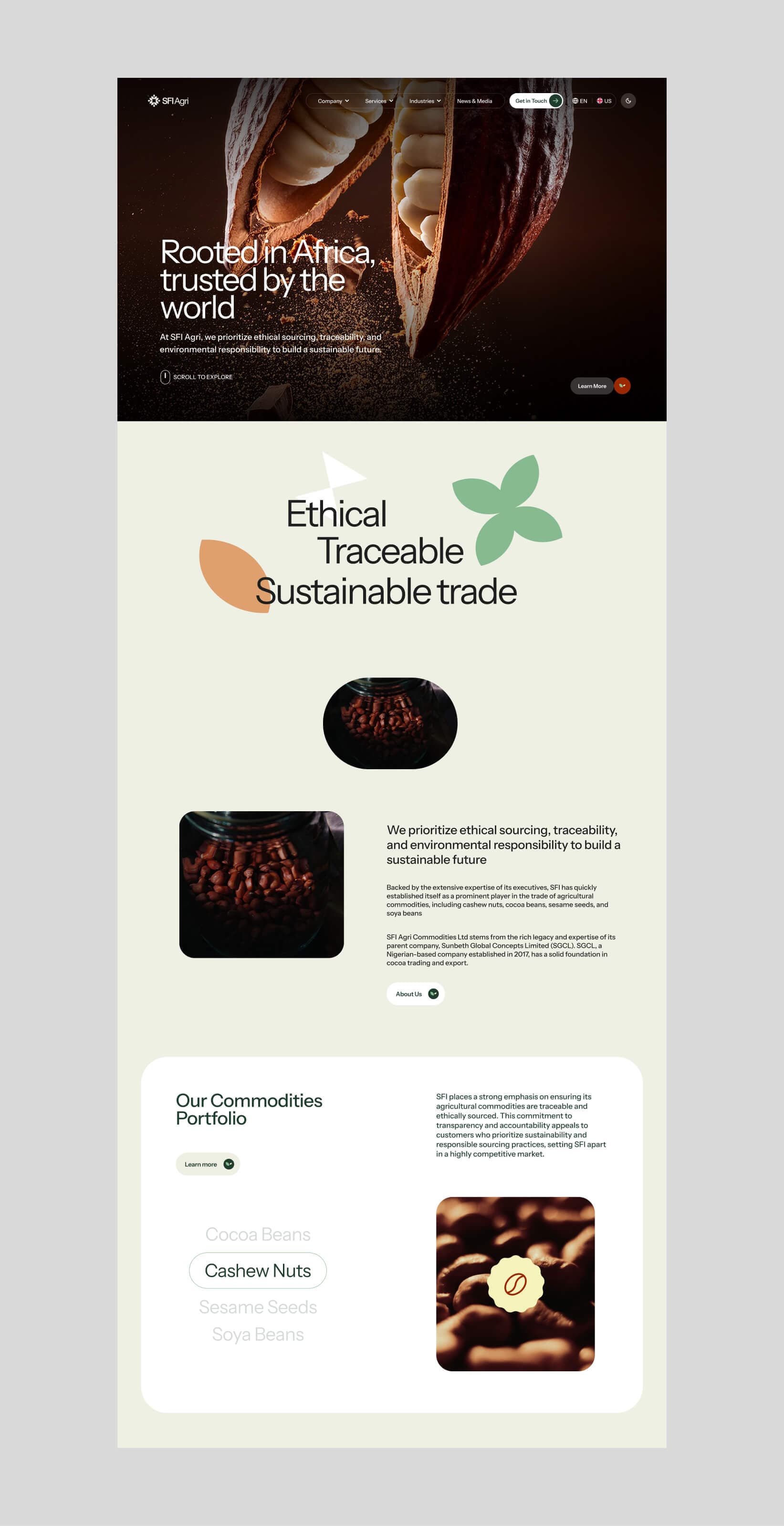 SFI Agri homepage